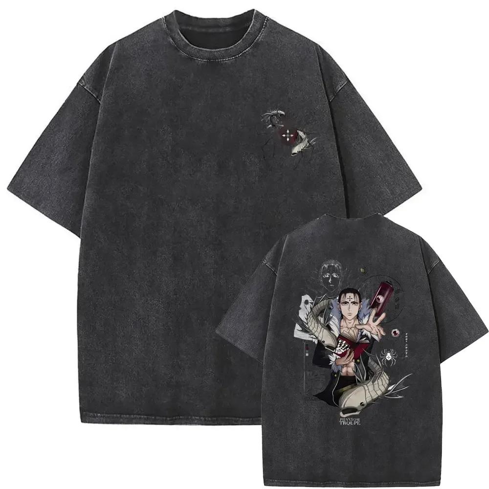 Killua Zoldyck Hunter X Hunter Graphic T-shirt Harajuku Washed T-shirts Men Women Cotton Casual Oversized Short Sleeve T Shirts