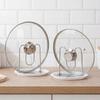 Folding Pot Lid Holder Stainless Steel Pot Lid Stand Pan Cover Shelf Spoon Rest  Restaurant