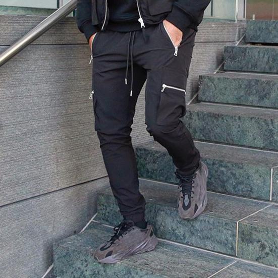 Pantaloni Sportivi da Uomo Multitasche Vita Elastica Lunghezza alla Caviglia Casual Comodi Pantaloni della Tuta per il Jogging