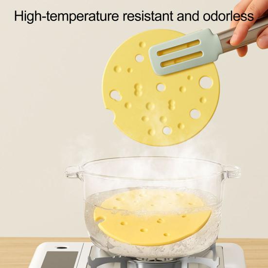 Silicone Trivet Heat Resistant Pot Holder for Hot Pans Casseroles Non-Slip Dishwasher Safe Decorative Kitchen Mat
