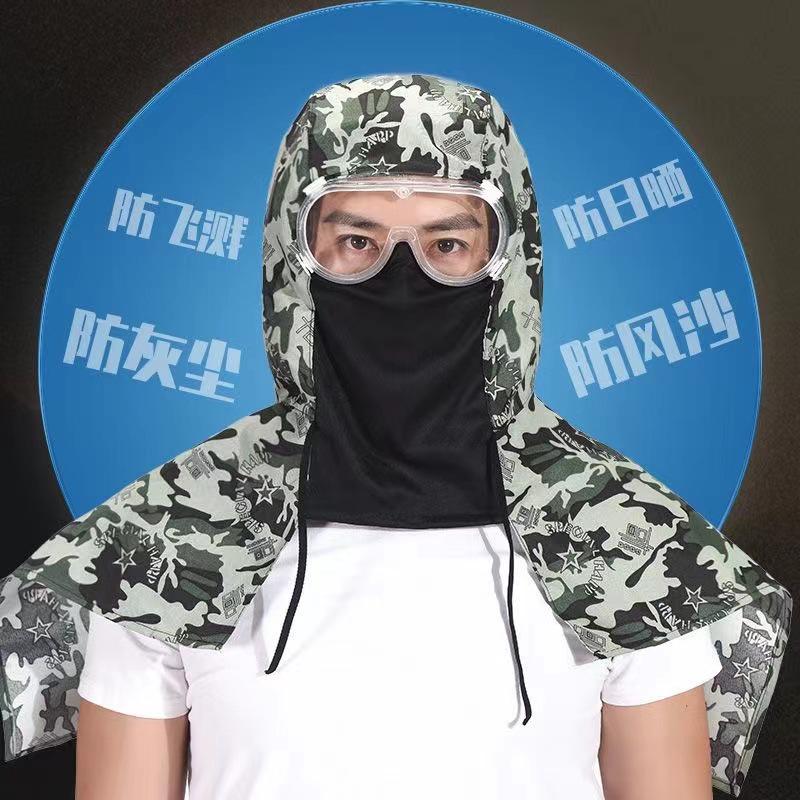 Unisex Denim Dustproof Work Hood - Durable Protection for Construction and Labor Tasks