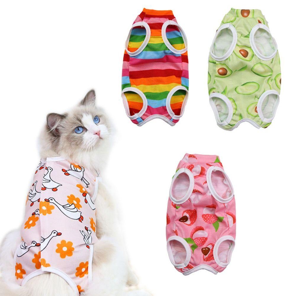 Print Pet Surgery Suit Anti-scratch Anti-licking Clothes Durable Weaning Suit