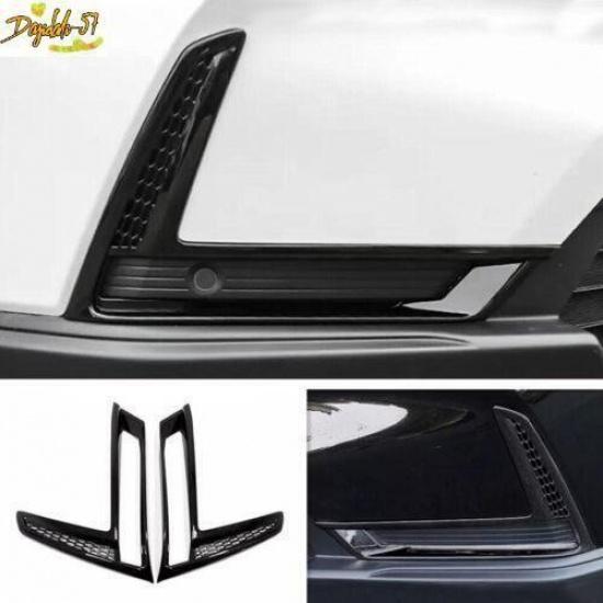 For  Honda CR-V CRV ABS Bright Black Look Front Fog Light Lamp Cover