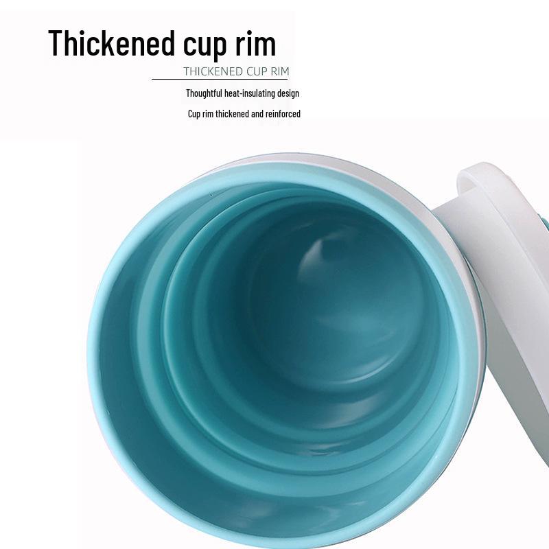 Silicone Collapsible Travel Cup - Portable, Drop-Proof, Anti-Scald, High Temperature Resistant, Customizable Sports & Fitness Cup.