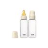 Baby Bottle - BIBS - Round Nipple - Natural Rubber - 270 Ml - Medium Flow - Ivory - Pack of 2