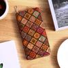 Bohemian Wood Grain Multifunctional Clutch with Multi-Card Slots - Artistic Ladies' PU Wallet and Small Bag