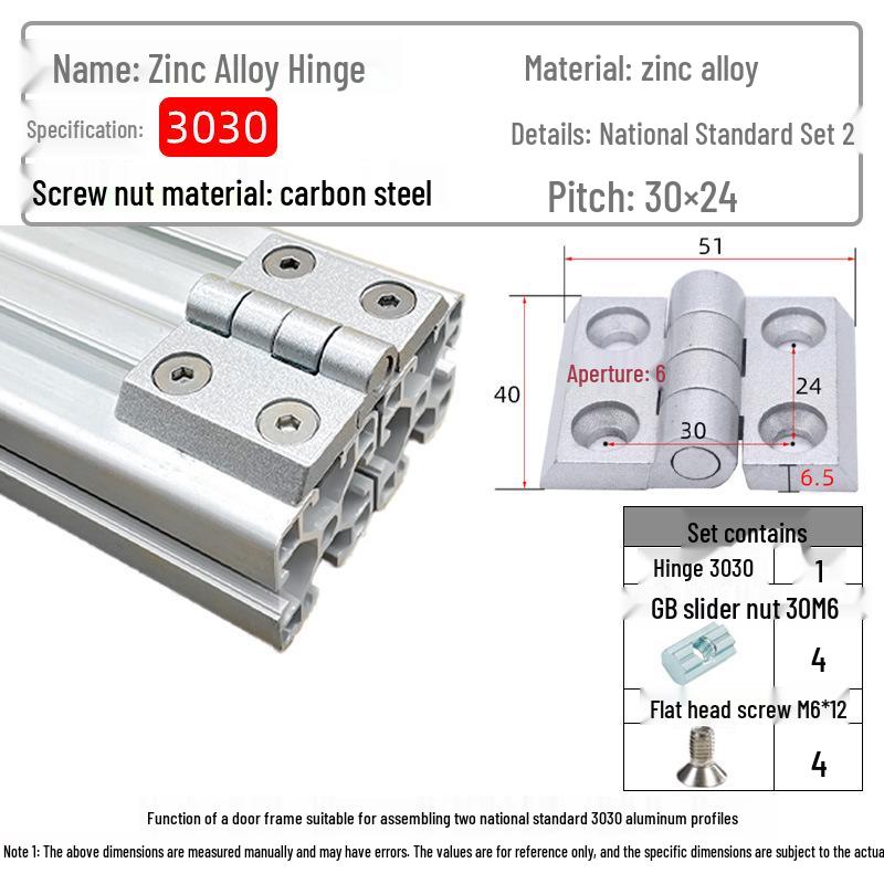 Hochleistungsscharniere aus Zinklegierung für Aluminiumprofiltüren (20/30/40/45)