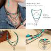 Sommer Perlen Mehrschichtig Türkis Halskette Ethnischer Stil Kaktus Strand Choker Anhänger Retro Westlich Land Halskette Geschenk