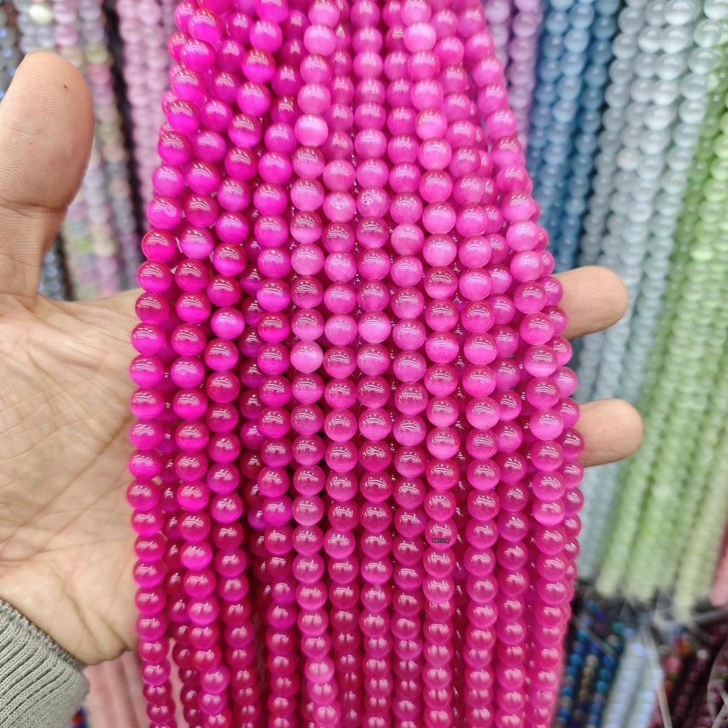 8mm Cat's Eye Stone Beads: Single, Double, Triple-Color, DIY Jewelry Round Beads