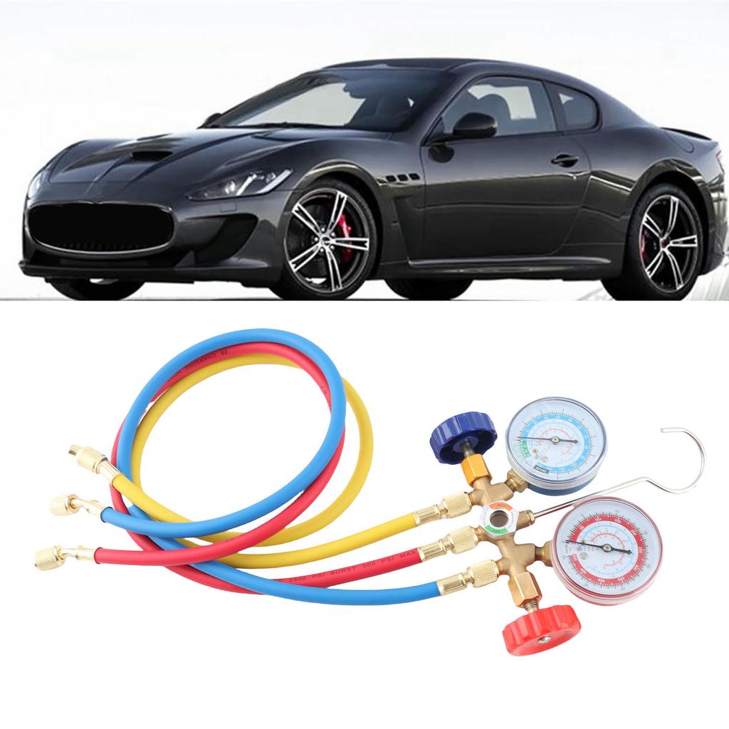 Refrigerant   Conditioning Tools Professional AC Diagnostic Manifold Gauge Set With Hose And Hook Kit For Car Commercial Domestic A / C Systems Bras
