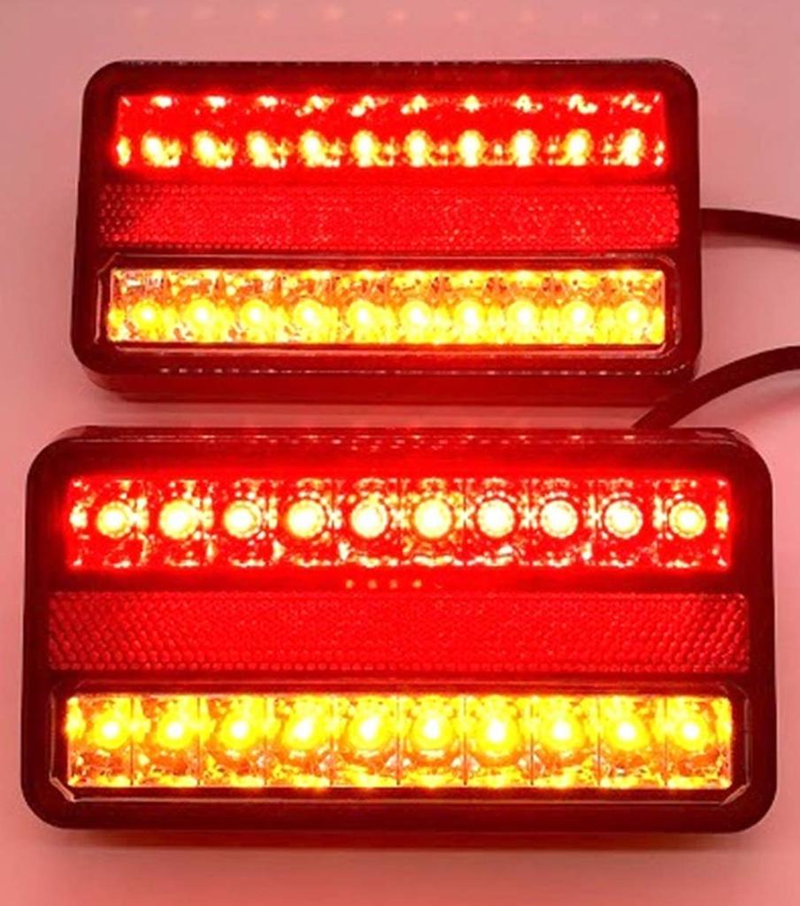 Kstyle Jimny Wasserdichte LED Anhänger Rückleuchte mit Blinker- und Bremsfunktion, 2er Set