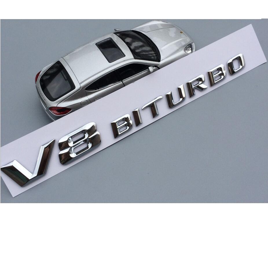 BRI4 3D Letters For Mercedes Benz E63 C63 S63 GLE63 GLC63 GLS63 CLS63 AMG Fender V8 BITURBO V8BITURBO Emblems Badges Symbols Sticker