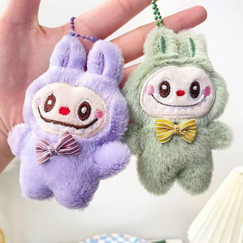 1PC Trendy Doll Cute Cartoon Rabbit Backpack Pendant Key Ring Holiday Gift Bag Pendant Plush Doll Keychain
