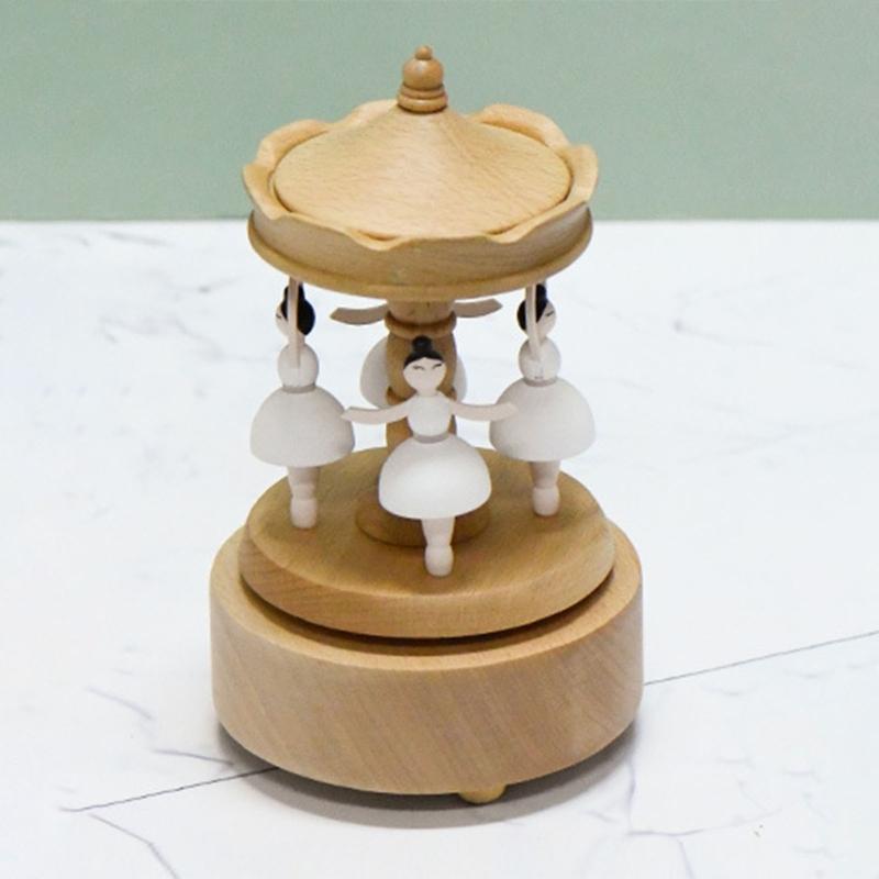 Rotating Ballet Dance Music Box for Children Girls Favor Tabletop Decoration Music Box for Living Room Bedroom Office