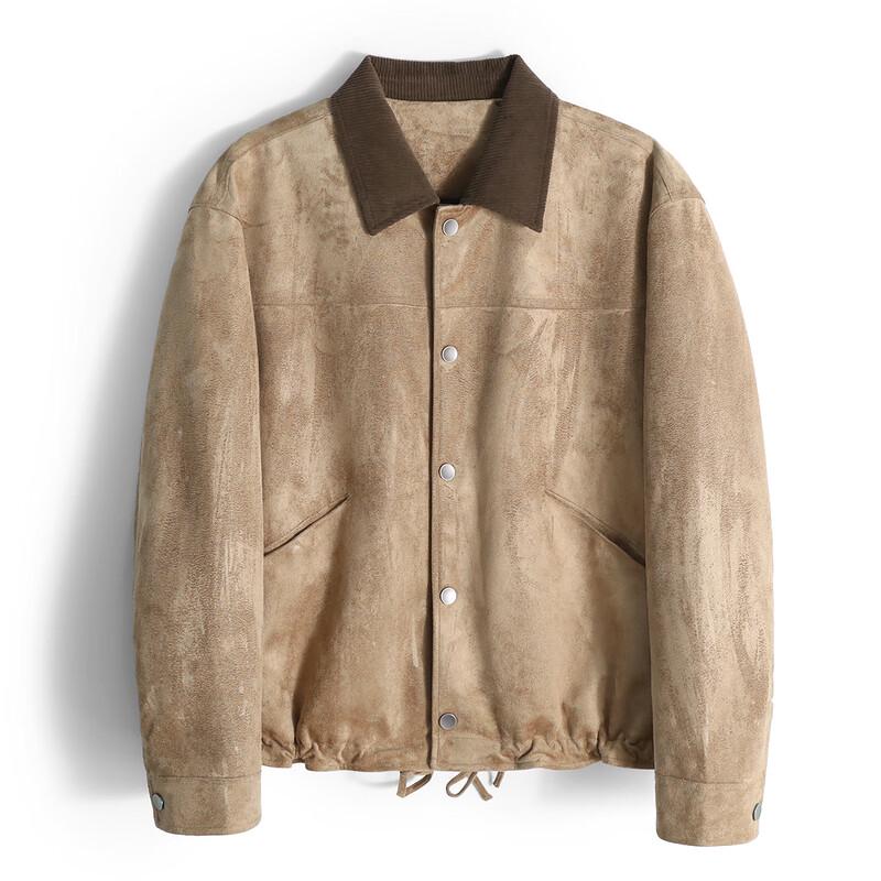 

Mind Bridge Men s Faux Suede Lapel Padded Jacket L