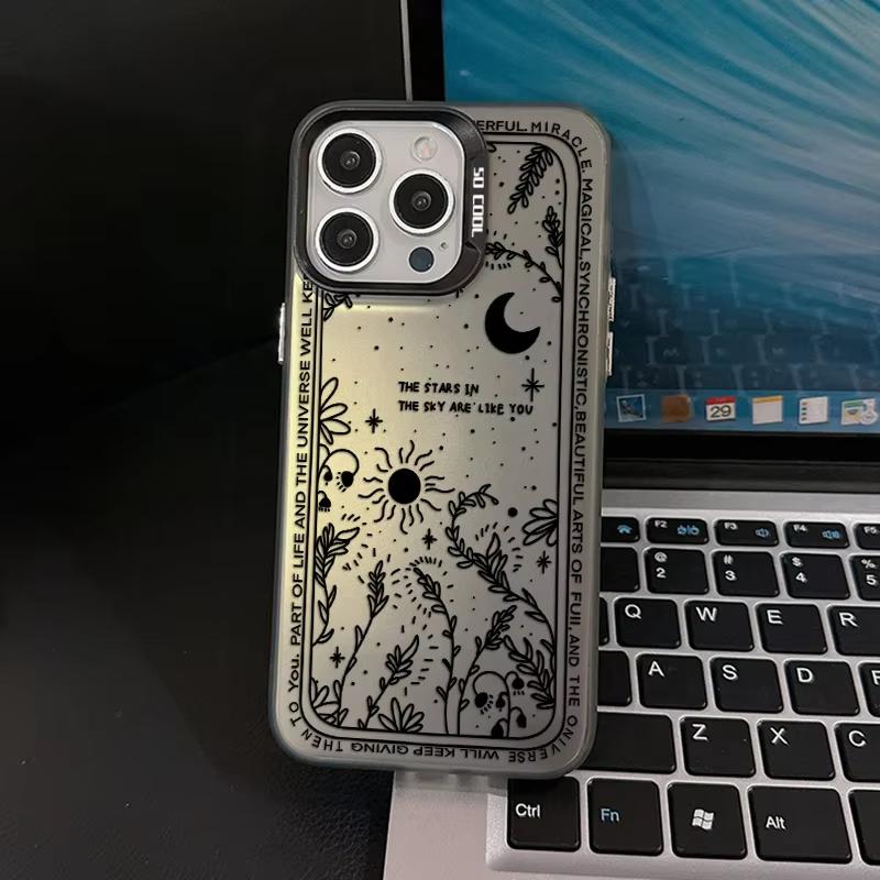 Fresh Moon Star Phone Case For IPhone 17 16 Pro Max 15 14 13 12 11 Pro Max Mini SE XS XR Anti Fall Matte Back Cover
