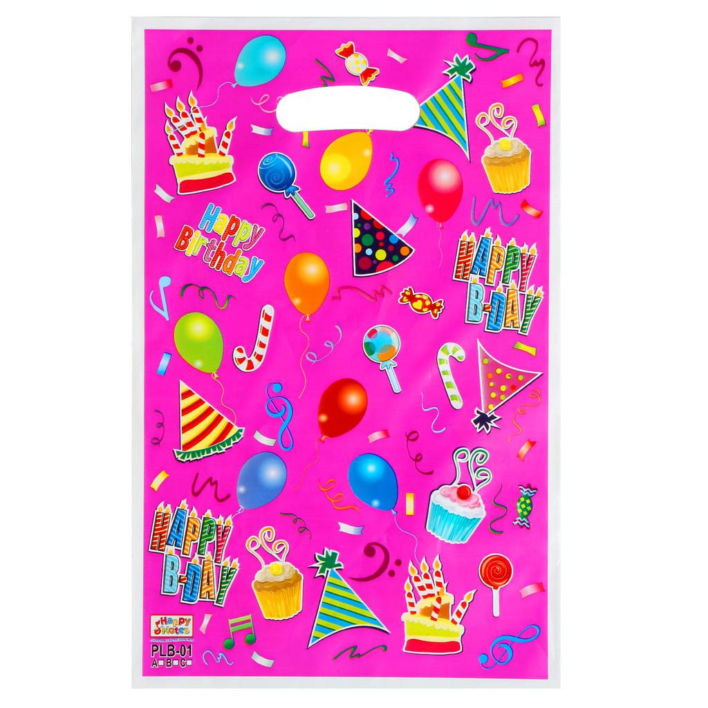 20pcs Printed Gift Bags Polka Dots Plastic Candy Bag Child Party Loot Bags Boy Girl Kids Birthday Party Favors Supplies Decor