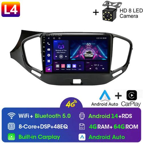 2 Din Android 12 Car Radio Multimedia Video Player For LADA Vesta Cross Sport 2015-2019 GPS 4G WIFI Stereo Carplay Auto QLED RDS