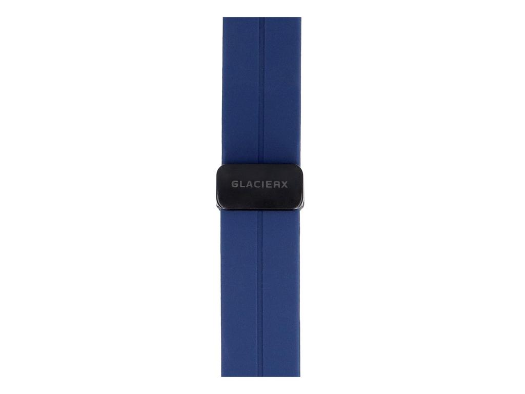New GlacierX Silicone Magnetic Buckle Midnight Blue Sapphire 22mm Smartwatch Strap