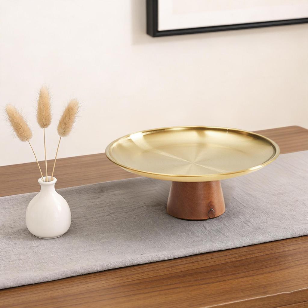 Pedestal Fruit Bowl Decorative Multifunctional Aesthetic Snack Candy Storage Tray Plate