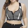 European and American Cross Back Front Zipper Sports Bra Shockproof Running Fitness Yoga Underwear