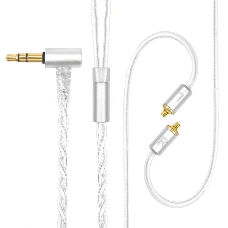 

Professional MMCX Silver Plates Upgrades Cable Enhances Sound Clear Strong PVC Construction for 215/535 Headphones 1
