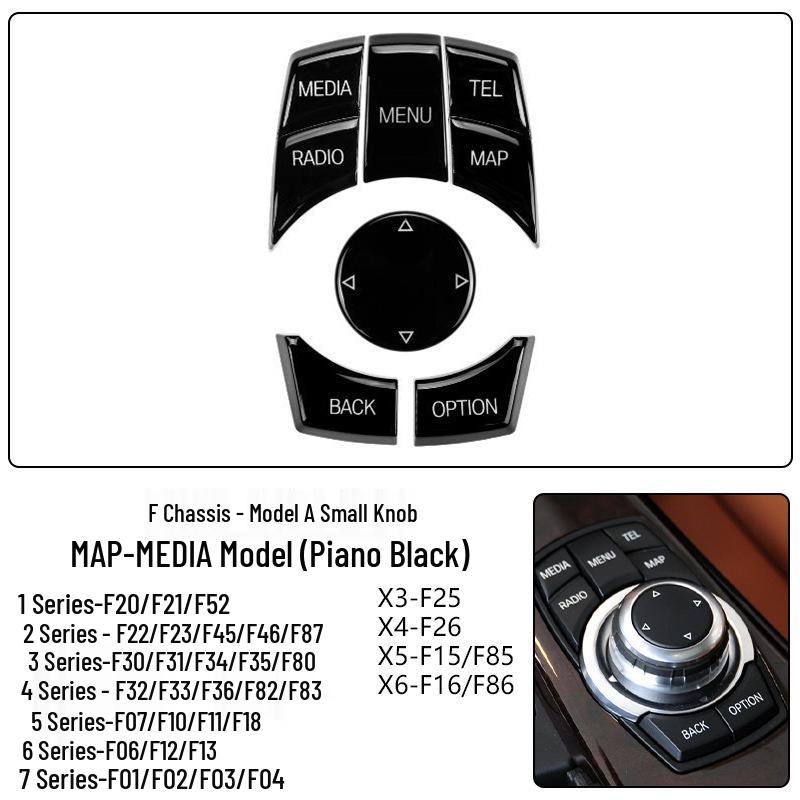 Compatible with BMW Series 1-7, X3, X4, F10, F18, F30, F02 - Multimedia Knob Button Switch