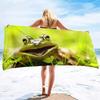 Niedliche kleine Frosch-Print-Serie Strandurlaub Strandtuch Schwimmbad Badehandtuch Sporttuch