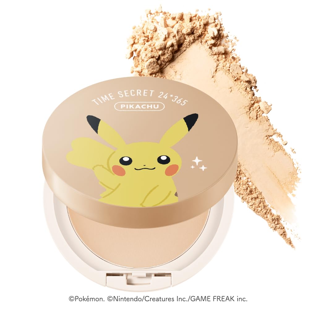 Time Secret Mineral Medicated Pressed Powder / Pokémon-themed Face Powder Now Available! (Light Ochre)