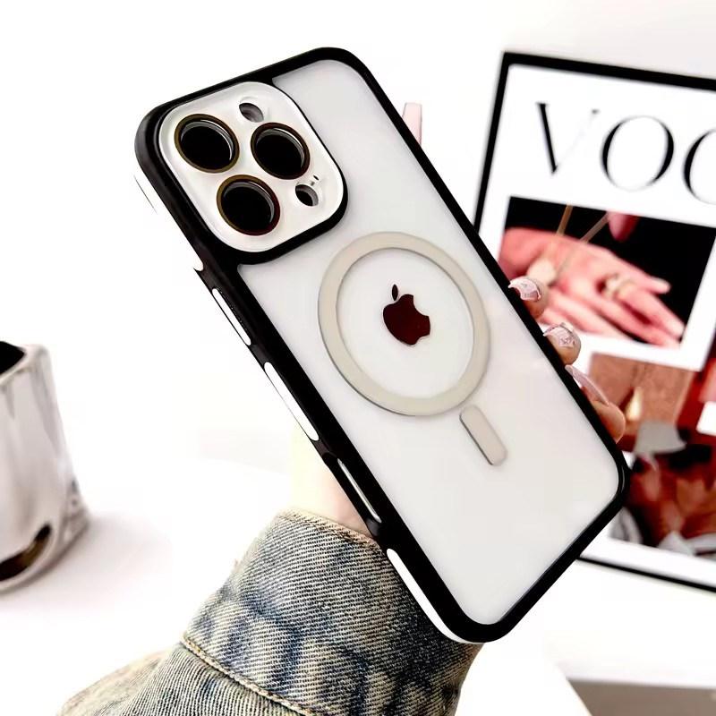 Luxury Transparent Hard Case For iPhone17 Air 16 15 14 13 12 11 Pro Max Plus Magsafe Wireless Charge Camera Lens Cover