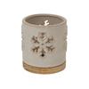 Hill Interiors Ceramic Snowflake Christmas Candle Holder