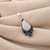 Rainbow Moonstone Gemstone 925 Sterling Silver Handcrafted Jewelry Pendant 1.5" For Gift PP-70-24