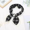 Retro Print Imitation Silk Neck Scarf for Women - Versatile High-End Neck Protector