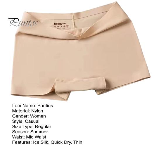 Pantalon de sécurité pour femme, haute élasticité, couleur unie, soie glacée, sans couture, anti-exposition, taille moyenne, séchage rapide, mini jupe, short intérieur, short de yoga, caleçon