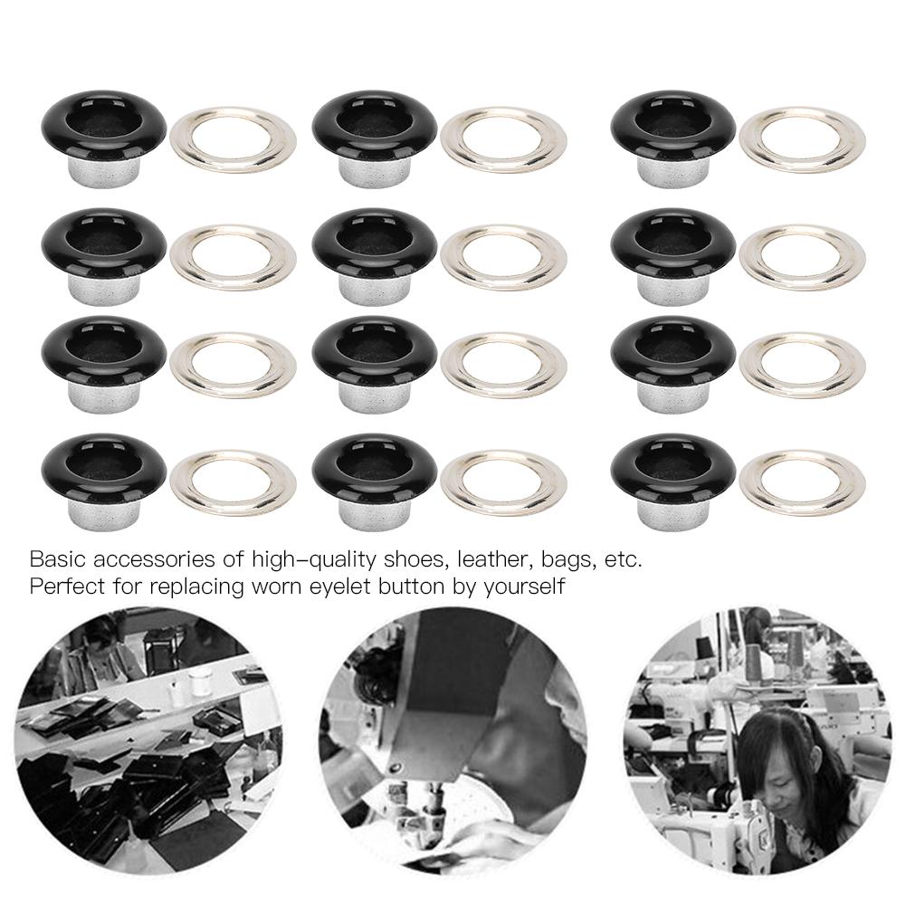 200 Sets   Buckle Metallic Grommet Shoes Lther Bags   Craft Button Rivet Tool 6mm