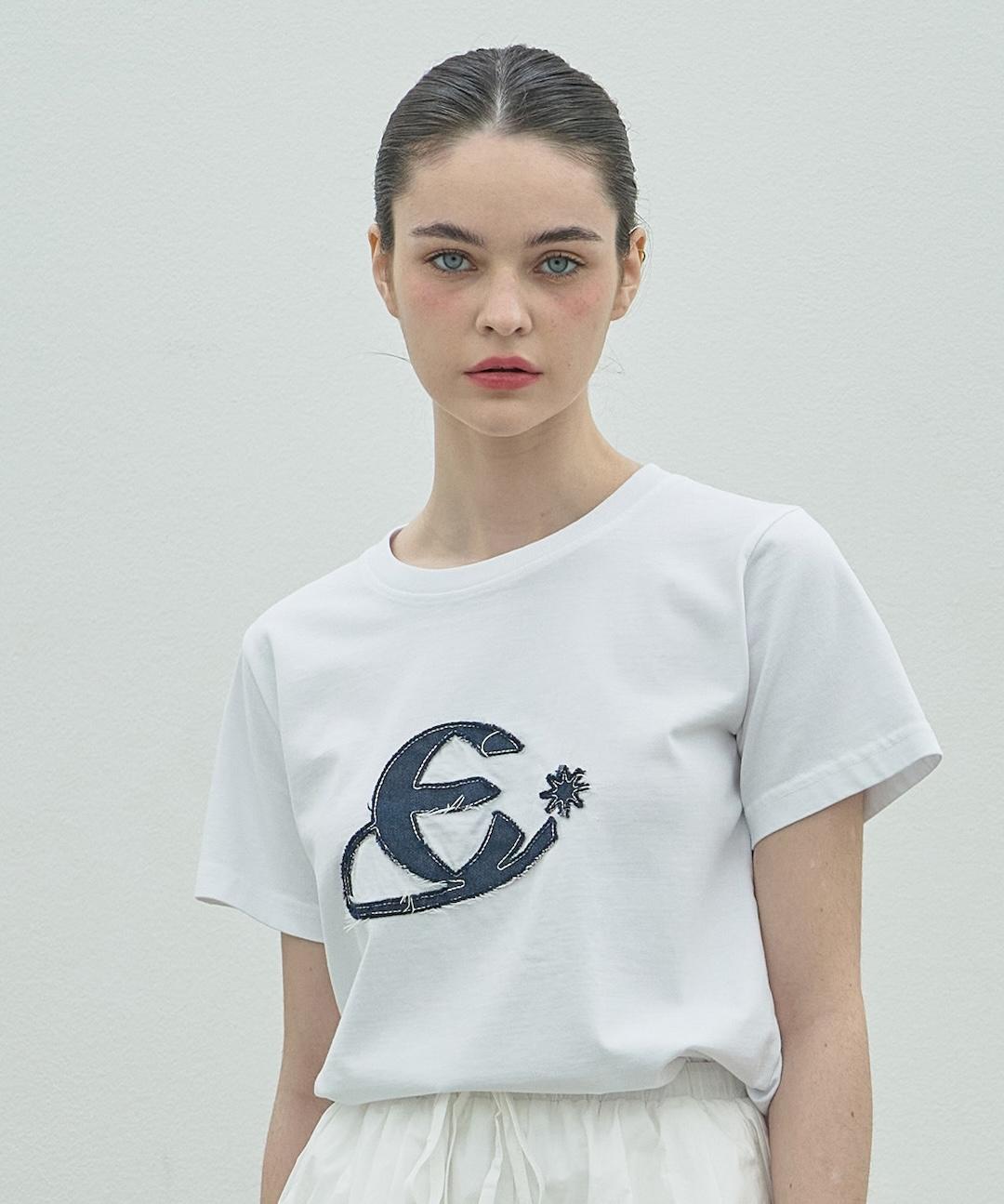 Eliotti Essential Logo Ts_White Denim Free