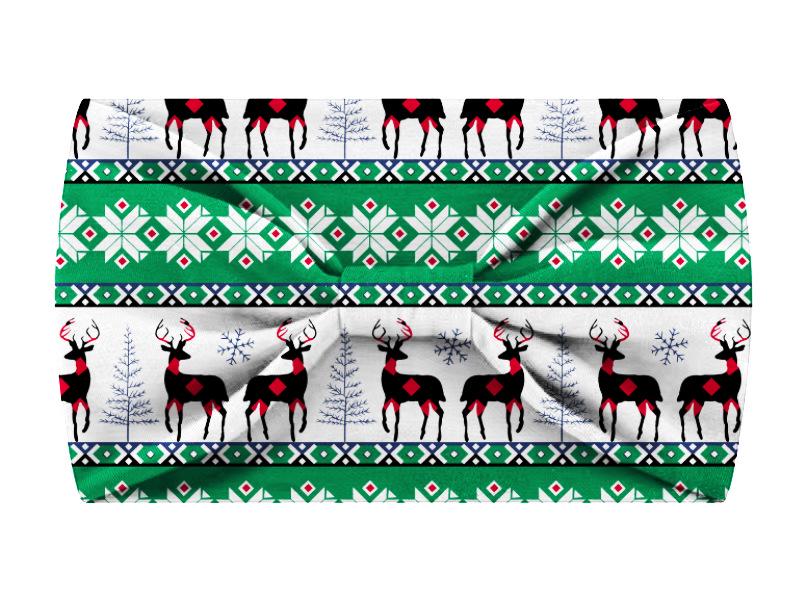 Cross-Border Christmas Print Yoga Waist Headband - 15CM Wide, High-Elastic, Sweat-Absorbing Hair Tie