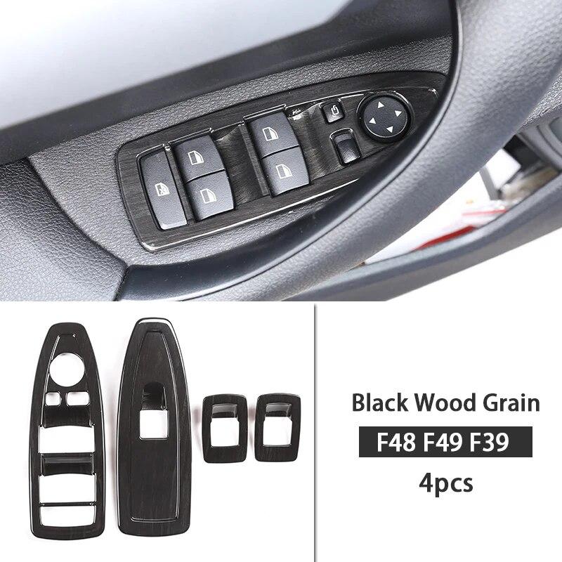 Car Window Switch Lift Panel Button Frame Trim Cover Stickers Decoration Interior Accessories For BMW X1 F48 F49 X2 F39 2016-22