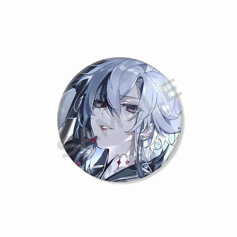 Creative Game Genshin Impact Brooch Cute Arlecchino Figure Lapel Pins Backpack Shirt Clothes Accessories Badge Collectible Gifts