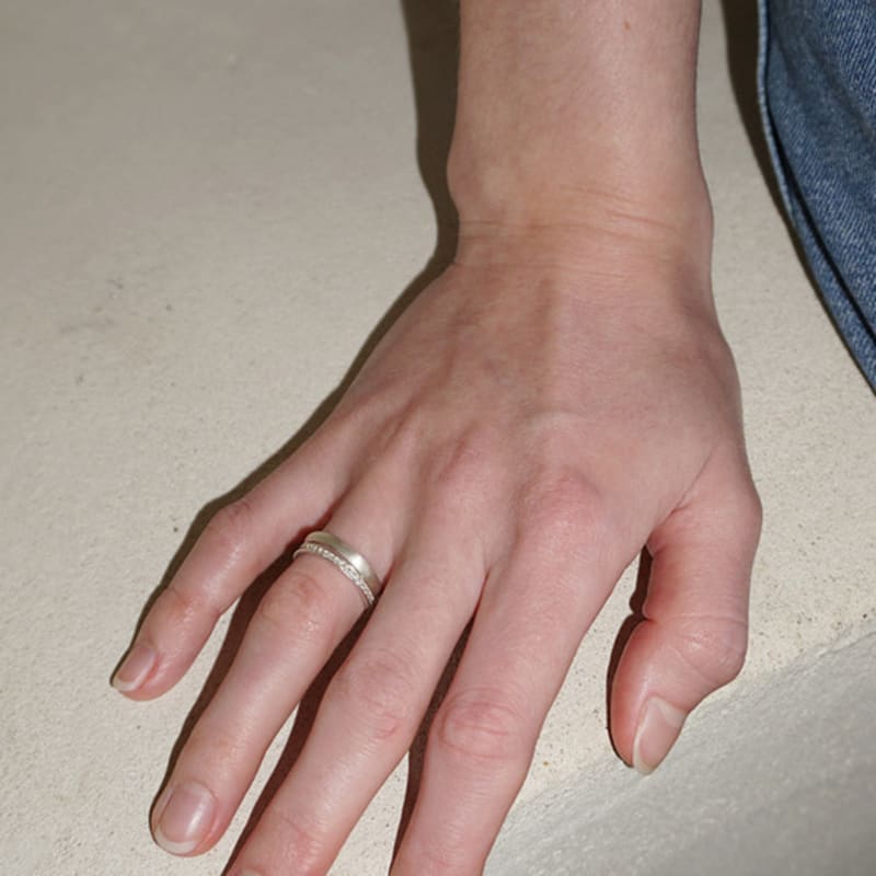 

OURPIERRE SIMPLE RING MATT SILVER No. 23