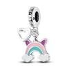 925 Sterling copper Cat and Dog Series Best Friend Pendant Fit 4MM hole diamete Bracelet Charms Bead Necklace DIY Female Zircon