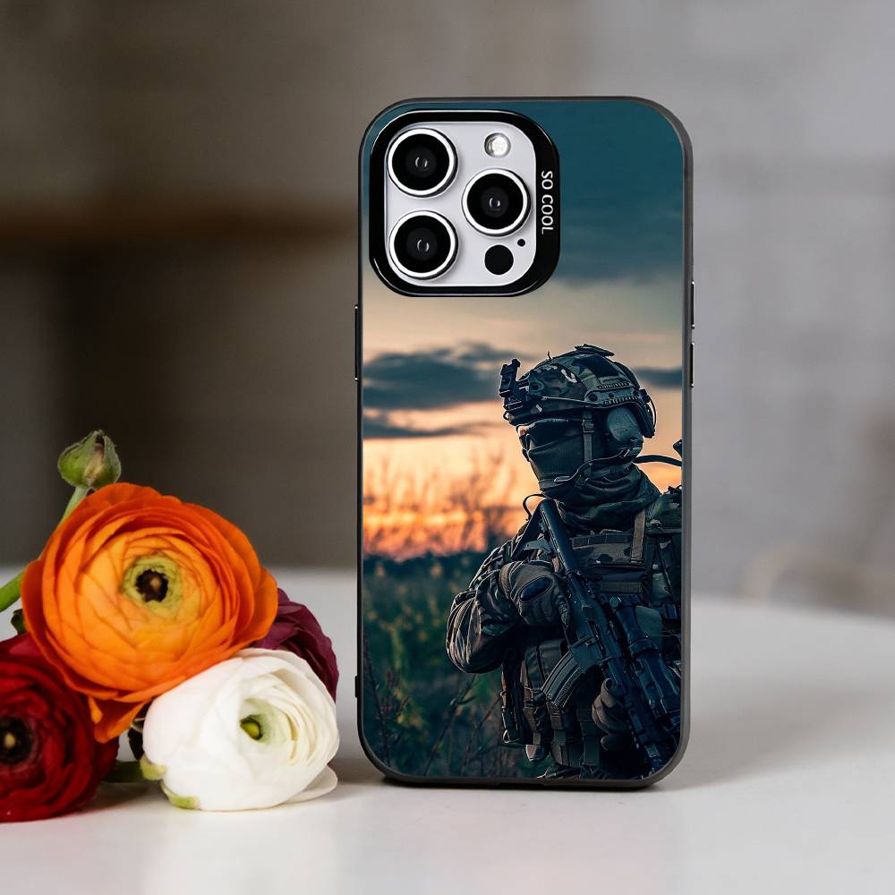 Army Special Forces Phone Case For iPhone 17,16,15,14,13,12,11 Plus,Pro Max,XS,Colorful Silver Phone case Funda Cover iPhone13