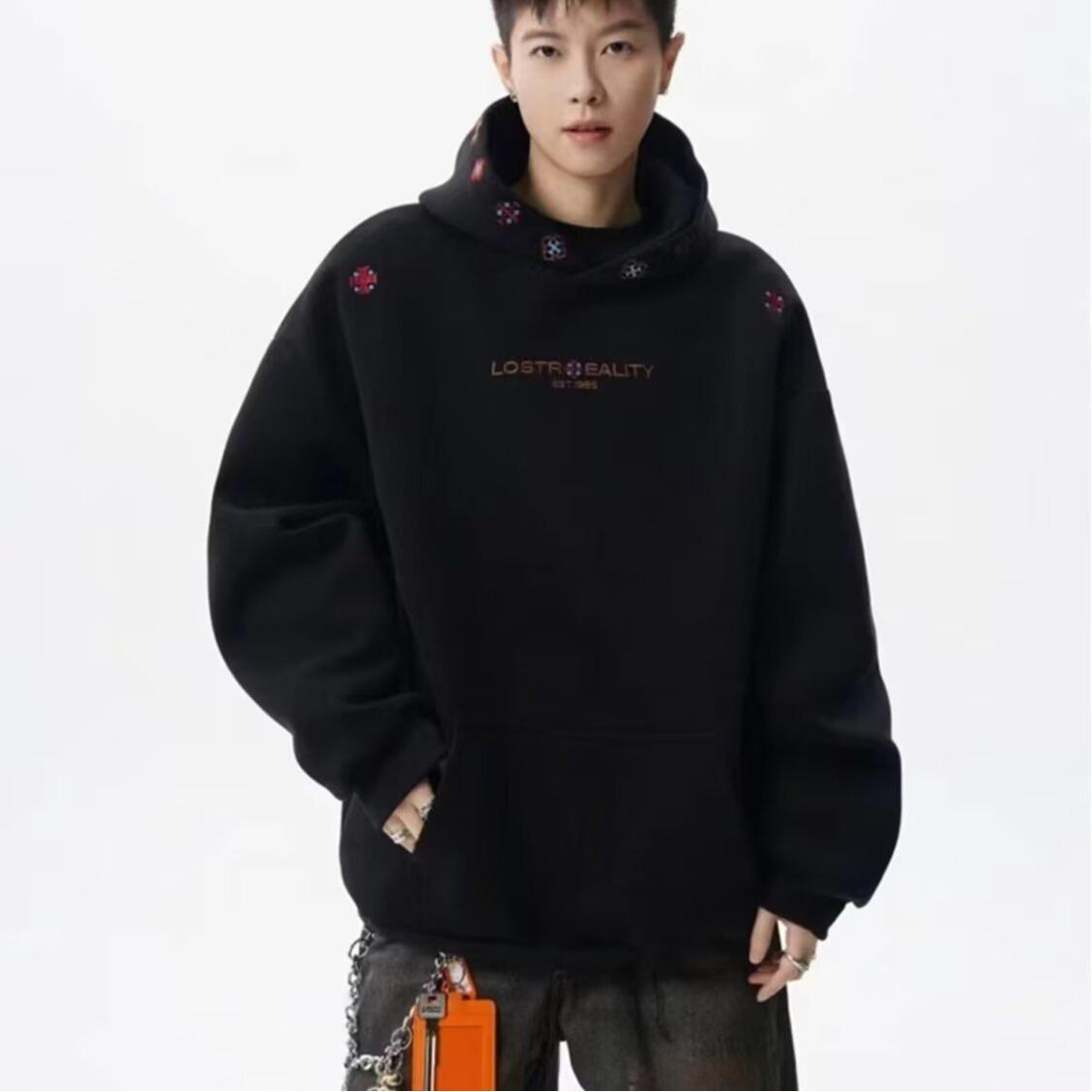 Men s Lightweight Trendy Autumn Hooded Sweatshirt - Versatile, Comfortable, and Stylish Solid Color Design 2XL