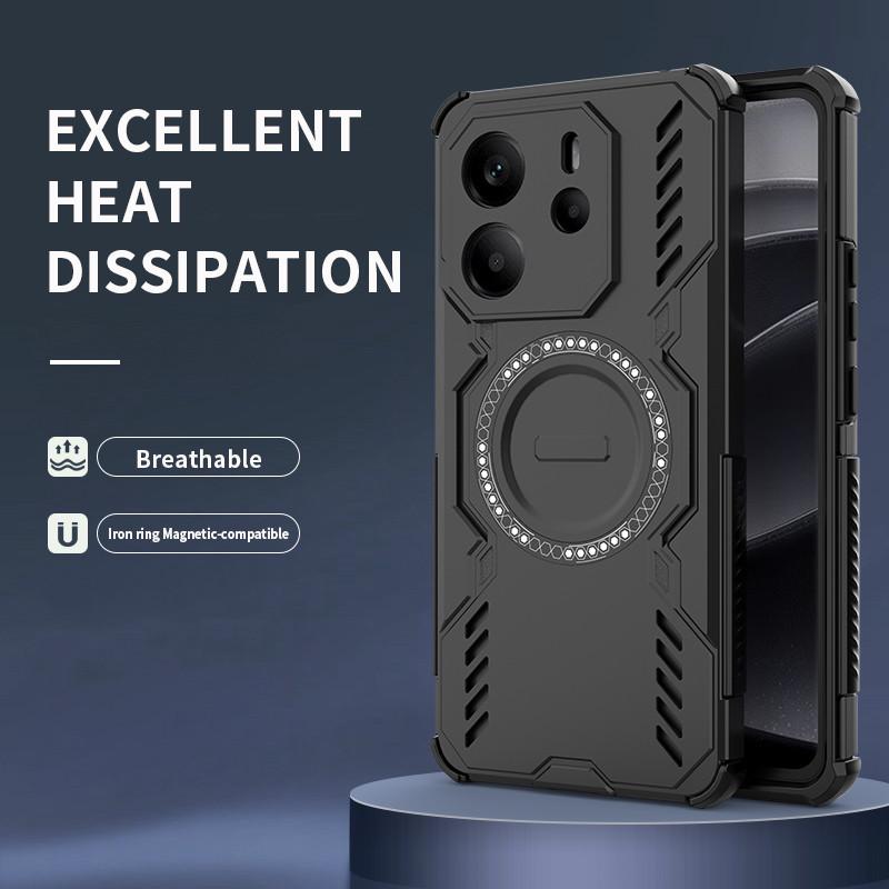 For Redmi Note 14 4G Global Case For Redmi Note 14 Pro 4G Global Cover Airflow Channels Heat Dissipation Shockproof Bumper