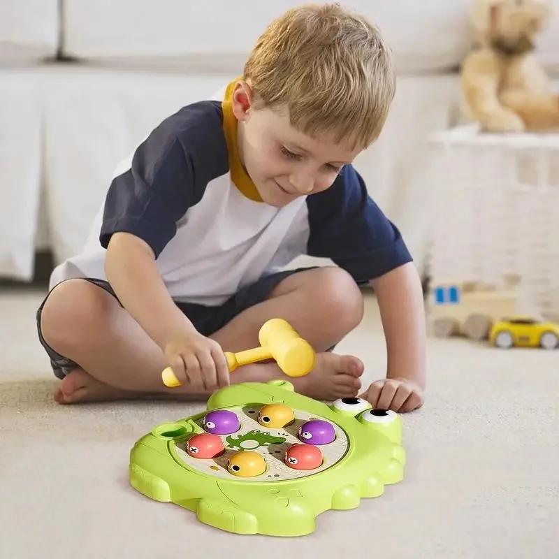 Kids Toy Montessori Learning Toddler Whack-a-mole Game Hammering And Pounding Toys Educational Puzzle Birthday Gift For Toddler