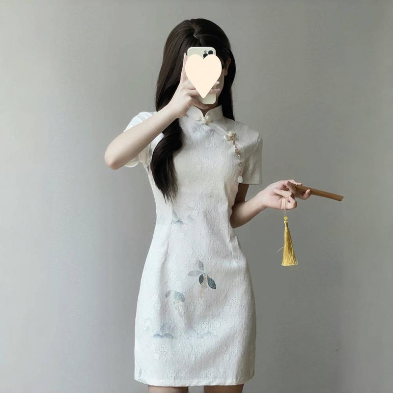 Cheongsam new improved version light girl small summer new beautiful dress