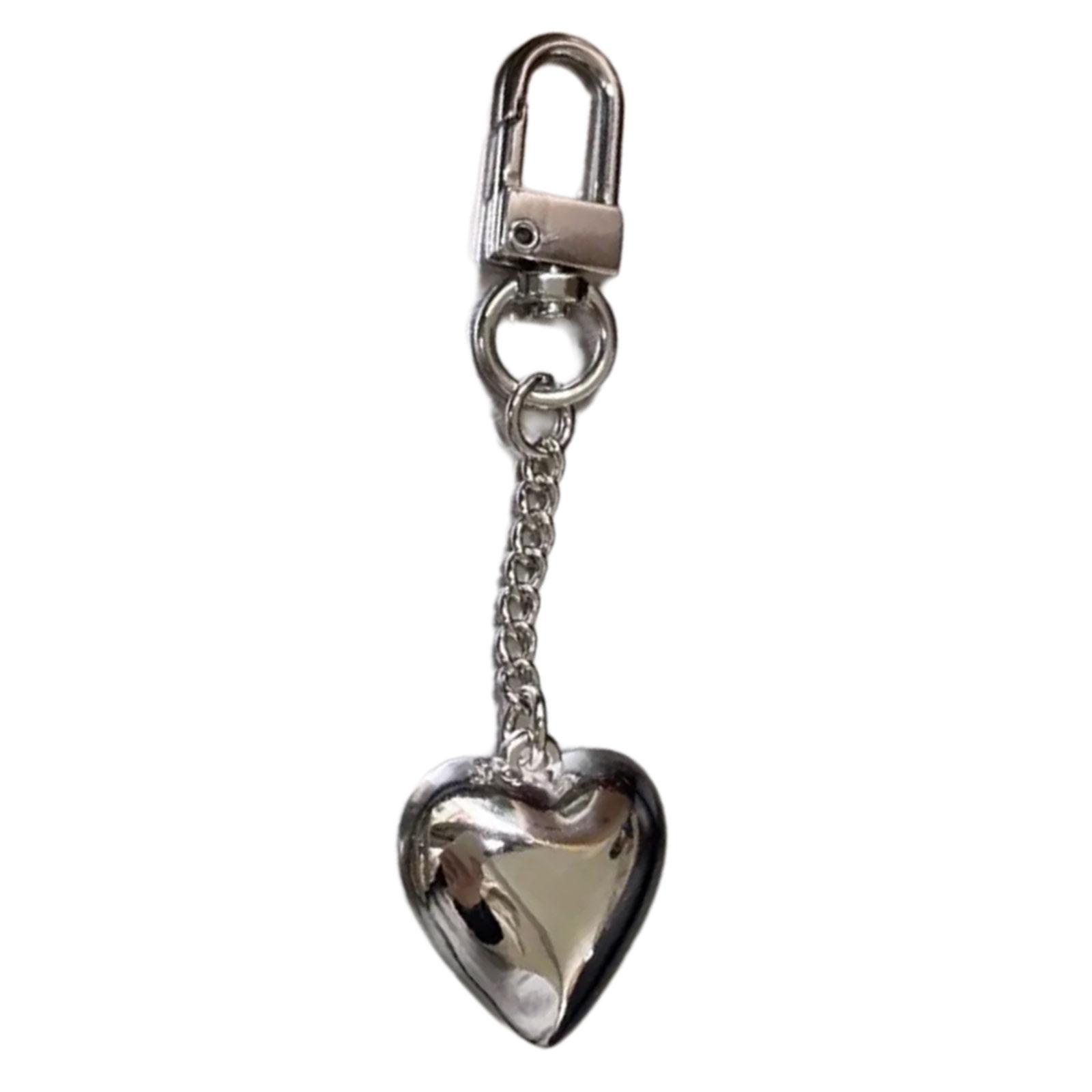 

Элегантный серебряный металлический брелок-подвеска в форме сердца, практичный серебряный брелок-подвеска в форме сердца, модные брелки для любителей моды серебряный