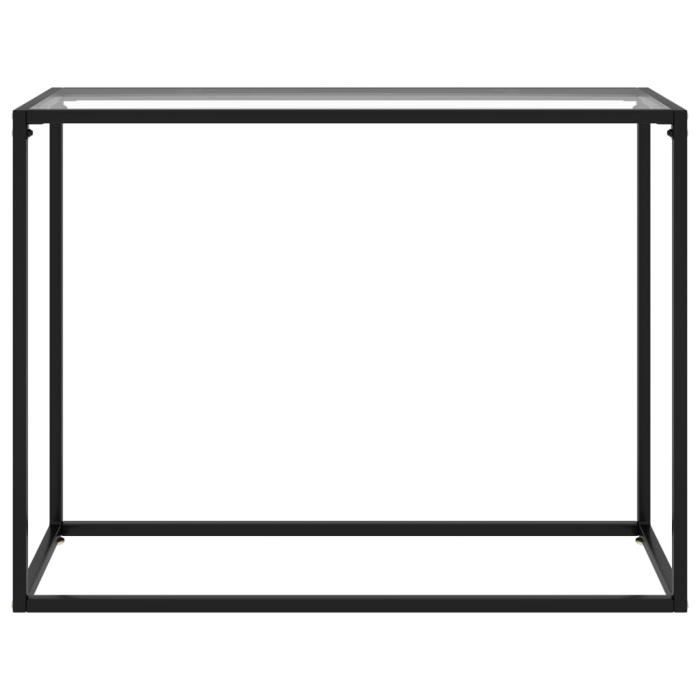 VidaXL Table console Transparent 100x35x75 cm Verre trempé