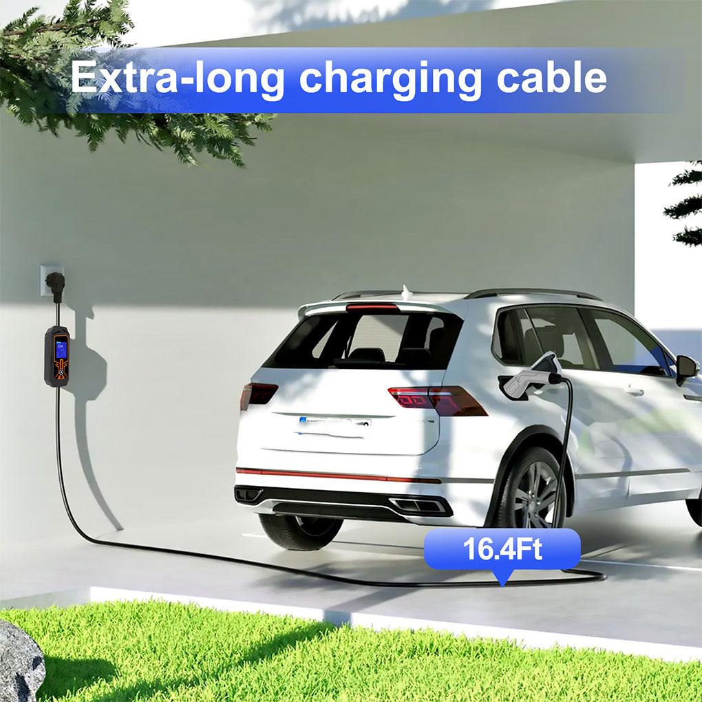Type 2 EV Charger 250V With BTWIFI APP Control Fast Charging Portable Electric Vehicle Charger With 5M Cable Portable Electric Vehicle/PHEV 5M Cable