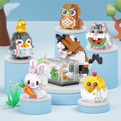 Creative Cute Animal Mini Rabbit Building Blocks Puppy Cat Model Dog DIY Bricks Toys For Boys And Girls Birthday Gift For Kid